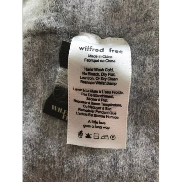 ARITZIA WILFRED FREE Fei Fei Sweater Vest Size XXS Light Gray Alpaca Wool Blend - Picture 7 of 8